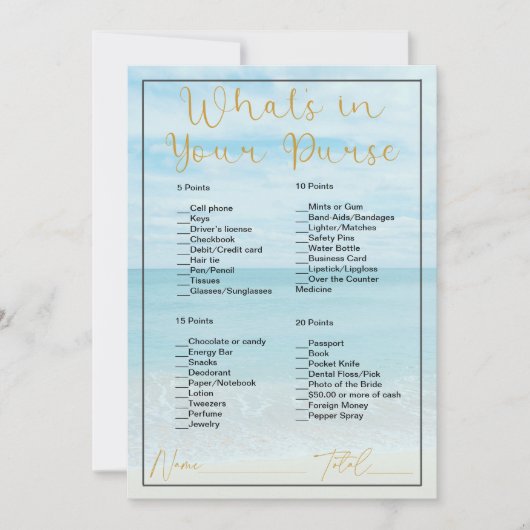 Was gibt es in Ihrem puristischen Brautparty? Einladung (Vorderseite)