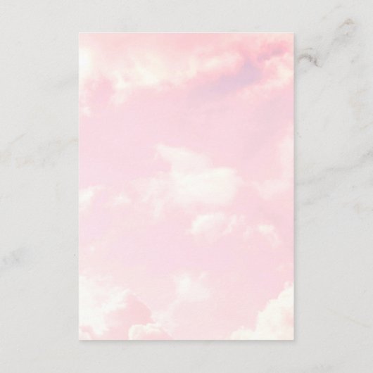 Was gibt es in Ihren Purse Cloud Nine Baby Shower Begleitkarte (Rückseite)