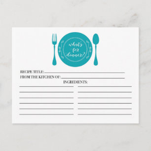 Was gibt es zum Abendessen Brautparty? Postkarte