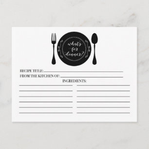 Was gibt es zum Abendessen Brautparty? Postkarte