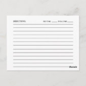 Was gibt es zum Abendessen Brautparty? Postkarte (Rückseite)