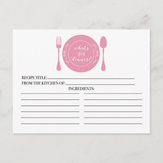 Was gibt es zum Abendessen Brautparty? Postkarte (Vorderseite)