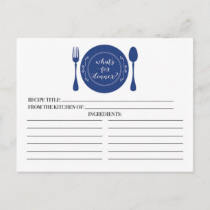 Was gibt es zum Abendessen Brautparty? Postkarte