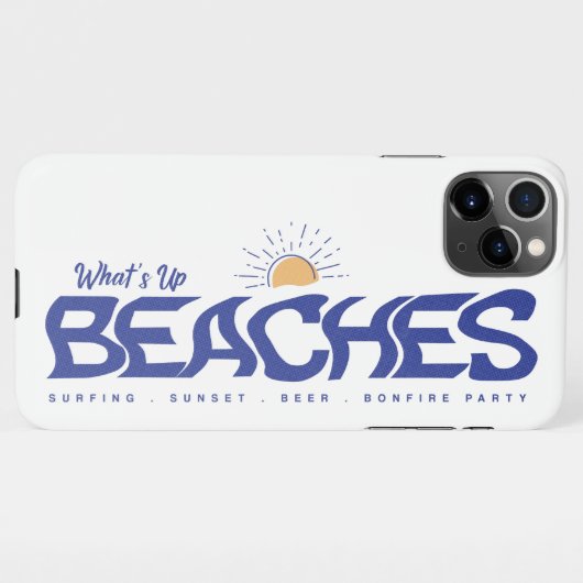 Was gibt's bis Strände Funny Beach Pun Sommerferie iPhone Hülle (Rückseite (Horizontal))