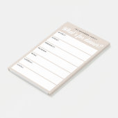Was gibt's zum Abendessen hellbrauner Wochenplaner Post-it Klebezettel (angewinkelt)