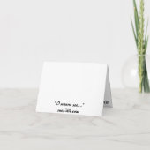 Was goin an in Ihrem Hals des Holz notecard ist Karte (Rückseite)