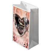 Was Gott mit rosa (silberne) Hochzeit zusammengese Kleine Geschenktüte (Vorderseite Schrägansicht)