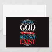 Was Gott nicht tun kann, existiert nicht Einladung (Vorne/Hinten)