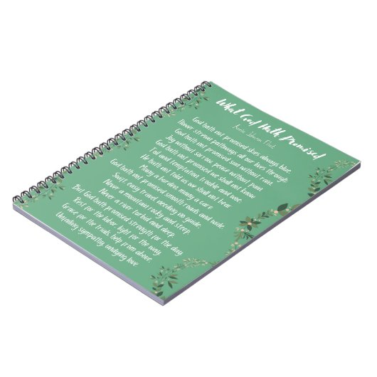 Was Gott versprochen hat (Light Green) Notebook Notizblock (Linke Seite)