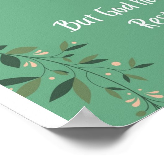 Was Gott versprochen hat (Light Green) Poster (Ecke)