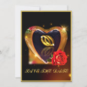 Was Gott zusammen gestellt Einladung (Gold & Schwa (Vorderseite)