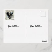 Was Gott zusammen Hochzeit (Silber) zusammengesetz Folie Einladungspostkarte (Rückseite)