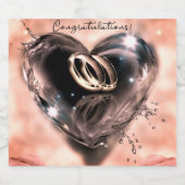 Was Gott zusammengesetzt hat Hochzeit (rosa) Schaumweinetikett (Einzelnes Label)