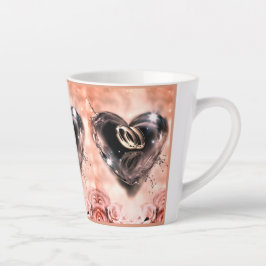 Was Gott zusammengesetzt hat (rosa Rose) Milchtasse