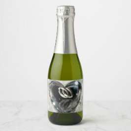 Was Gott zusammengestellt hat Hochzeit Schaumweinetikett