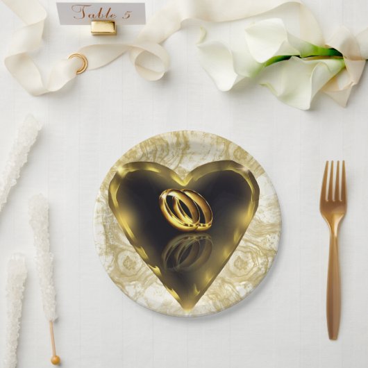 Was Gott zusammengestellt hat Pappteller (Hochzeit)