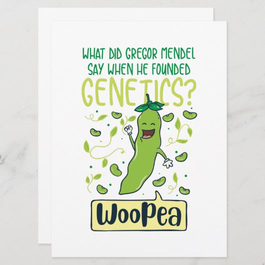 Was Gregor Mendel sagte, als er Genetik gründete Ankündigung (Vorne/Hinten)