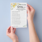 Was Groom sagt Lemon&Rose Brautparty Game Card Flyer (Handgriff)