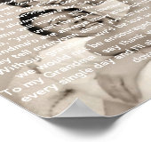 Was Großmutter bedeutet, Gedenkgedicht Poster (Ecke)