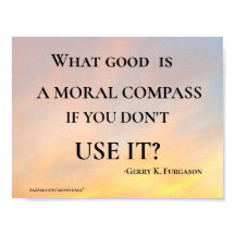 WAS GUT IST, IST EIN MORALISCHER KOMPASS-DRUCK
