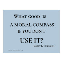 WAS GUT IST, IST EIN MORALISCHER KOMPASS-DRUCK