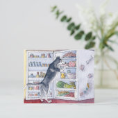 Was habe ich heute Abend zum Abendessen extravagan Postkarte (Stehend Vorderseite)