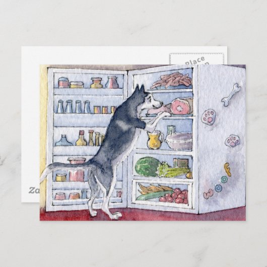 Was habe ich heute Abend zum Abendessen extravagan Postkarte (Vorne/Hinten)