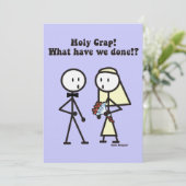 Was haben wir Hochzeit gemacht? Einladung (Stehend Vorderseite)