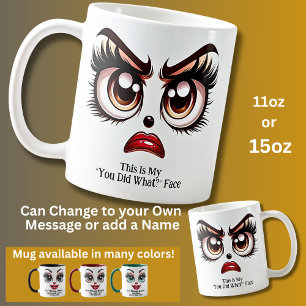 Was hast du getan? Fantastische Augen Lustiges Ges Kaffeetasse