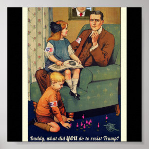 Was hast du getan, um Trump-Protest zu widerstehen Poster