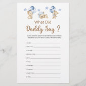 Was hat Daddy gesagt, Teddy Bear Boy Baby Shooter? (Vorderseite)