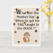 "Was hat der Affe gesagt?"-Karte und herunterladen Karte (Gelbe Blume)