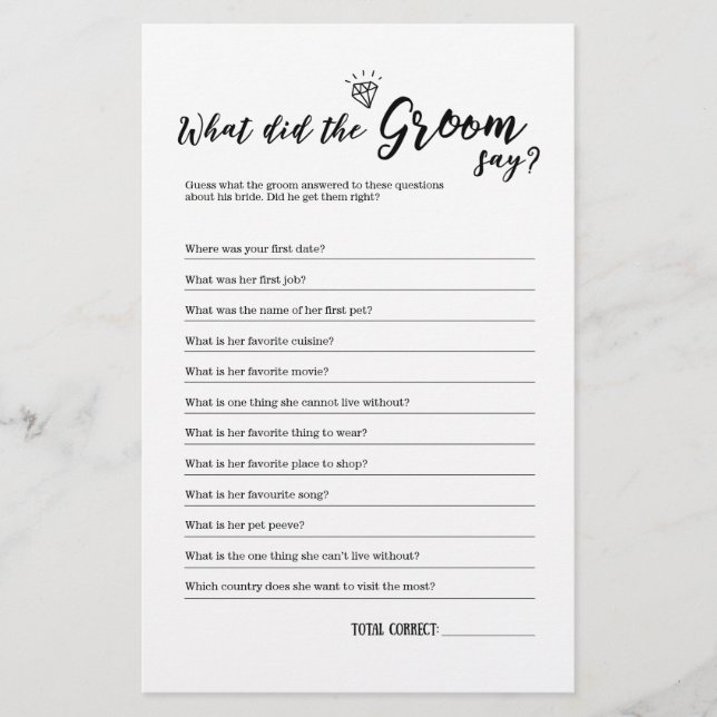 Was hat der Gräuel zum Brautparty gesagt? (Vorderseite)