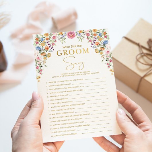Was hat der Groom gesagt? | Brautparty Game Card Einladung
