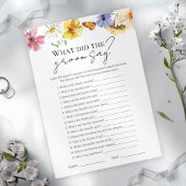 Was hat der Groom gesagt? | Brautparty Game Card Einladung