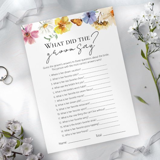 Was hat der Groom gesagt? | Brautparty Game Card Einladung