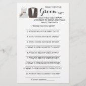 Was hat der Groom gesagt? Brautparty Game Card Flyer (Vorne)