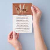 Was hat der Groom gesagt? | Brautparty Game Card Flyer (Handgriff)