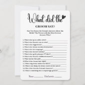 Was hat der Groom gesagt, dass Brautparty elegant Einladung (Vorderseite)