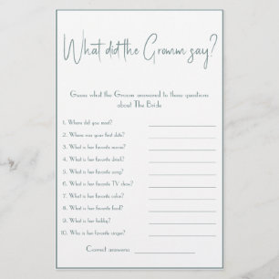 Was hat der Groom gesagt? Showspiel-Flyer Flyer