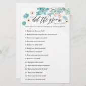 Was hat der Groom über das Brautparty der Flora ge (Vorne/Hinten)