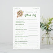 Was hat der Groom vom Markt gesagt? (Stehend Vorderseite)