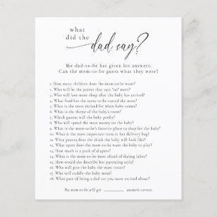 Was hat der Vater gesagt? Babyduschkarte Flyer