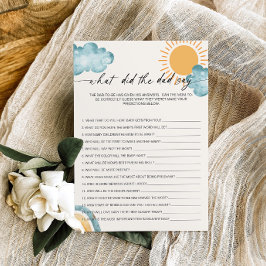 Was hat der Vater mit einer Baby-Duschkarte gesagt Einladung