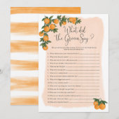 Was hat die Groom Say Brautparty Game Card gemacht (Vorne/Hinten)