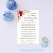 Was hat die Groom Say Brautparty Game Card gemacht Flyer (Einzeln)