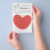 Was hat die Groom Say Brautparty Game Card gemacht Flyer (Handgriff)