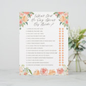 Was hat er über sein Brautparty-Spiel gesagt? (Stehend Vorderseite)