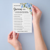 Was hat Groom gesagt, Brautparty Blue Game Card? Flyer (Handgriff)