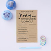 Was hat Groom gesagt, rustikale Brautparty-Game-Ka Flyer (Einzeln)